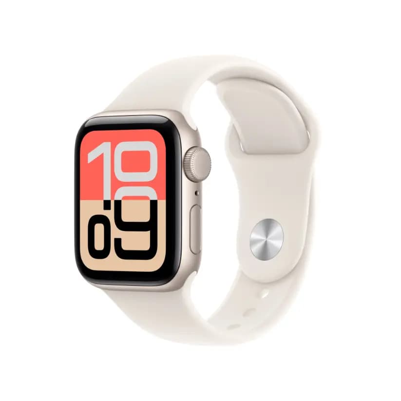 Apple Watch SE 3 Starlight Aluminium Case with Starlight Sport Band