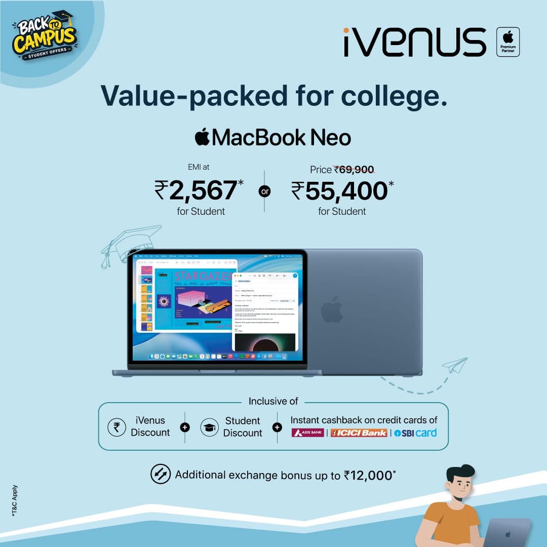 MacBook Neo Student Offer | Student Discount, Cashback Deals at iVenus