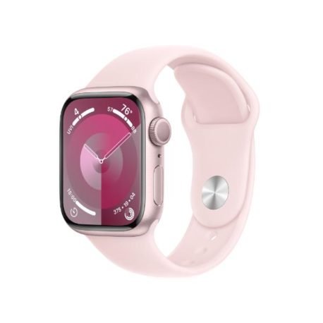 Apple Watch Series 9 GPS 41mm Pink Aluminum Light Pink Sport Band PDP Image Position 1 en US