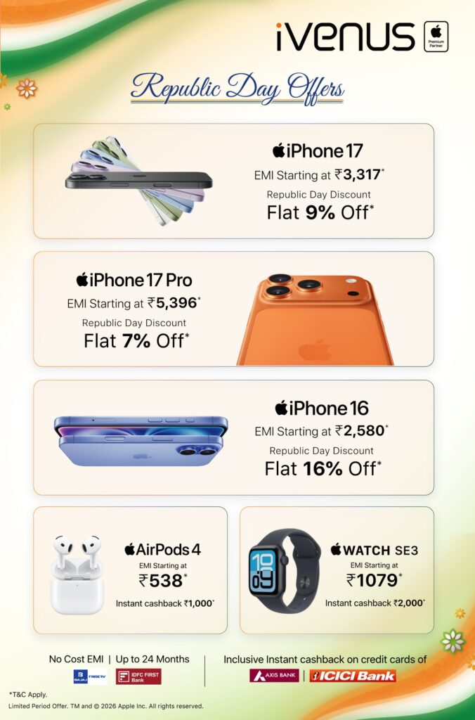 Republic Day 26 January Sale Offers on Apple Products iVenus